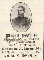 Vitzhum Michael, Infantrist, Friedburg Lengau